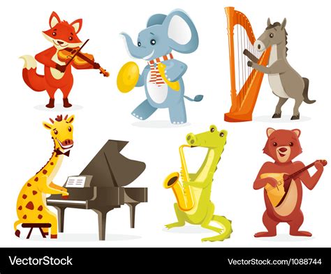 Musical Animals Royalty Free Vector Image Vectorstock