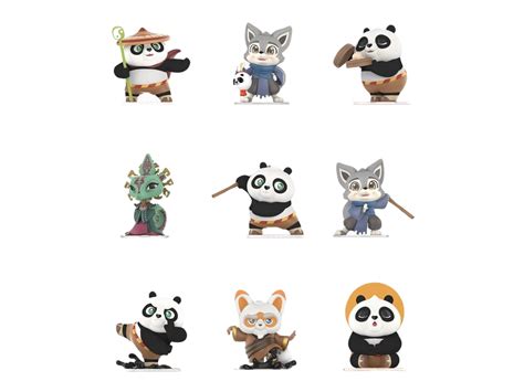 Pop Mart Universal Kung Fu Panda Series Figures Whole Set