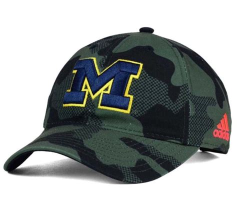 Michigan Wolverines Ncaa Veterans Day Camo Adjustable Strapback Cap Hat