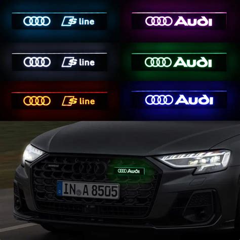 Audi Grill Licht Leuchtende Logo Aufkleber Aoonuauto De