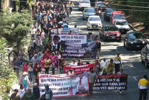 Pobladores De Milpa Alta Marcha Contra Cierre De Gasera La Brecha