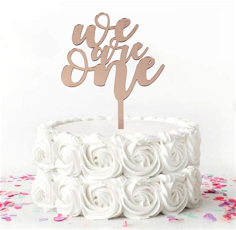 Starsgarden Rose Gold We Are One Cake Topper Birthday Cake Topper You