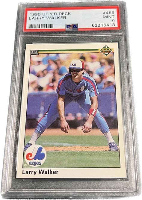 Upper Deck Larry Walker Rc Expos Hof Psa Mint Ebay