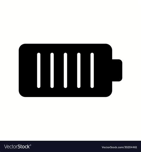 Unique Battery Glyph Icon Royalty Free Vector Image