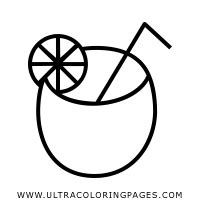 Coconut Drink Coloring Page - Ultra Coloring Pages