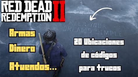 Red Dead Redemption 2 Trucos 20 Ubicaciones De Códigos Para Trucos Youtube