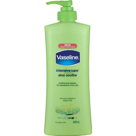 Vaseline intensive care aloe fresh body lotion 400ml - skinhety