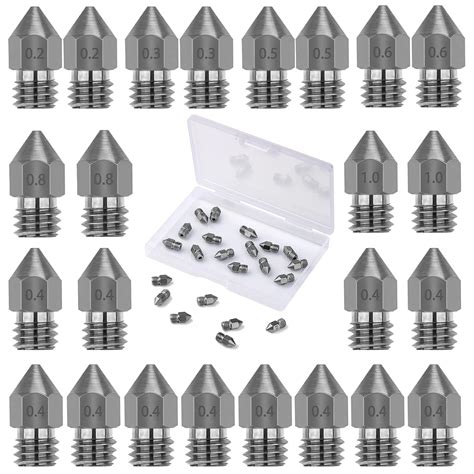 Amazon LUTER 24PCS Extruder Nozzles 3D Printer Nozzles For MK8 0