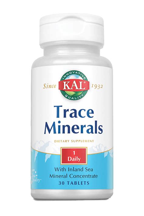 Trace Minerals Tablets Kal Vitamins