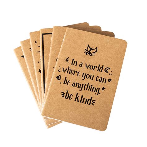 Cute Small Notebooks 12 Pack Lined Notebook Kraft Notebook Pocket