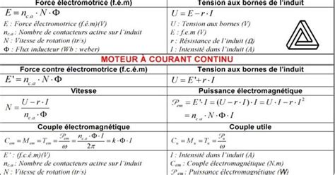 R Sumer R Sumer Formule Courant Continu Moteur Courant Continu