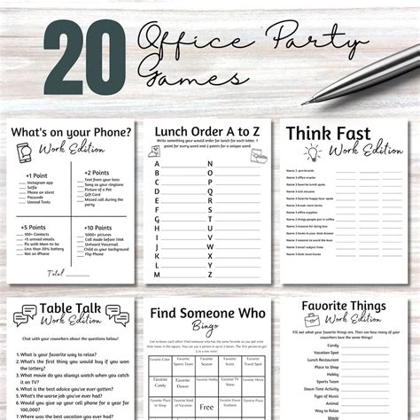 Office Party Games, Work Party Ideas, Staff Games, Team Meeting Games ...