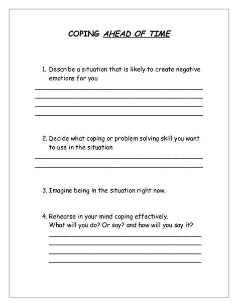 Pdf Printable Mental Health Worksheets