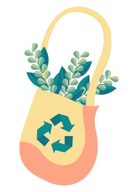 Premium Vector Recycle Arrows In Eco Bag Icon