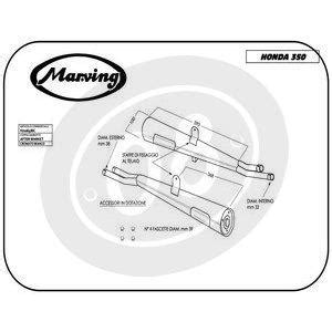 Coppia Finali Di Scarico Per Honda Cb Four Master Marvi Cromo
