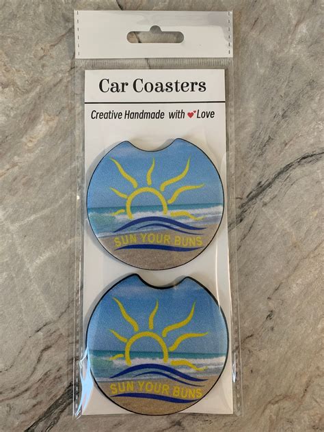 Naturist Symbol Nude Beaches Car Coasters 6 Designs Set Of 2 NEW Etsy