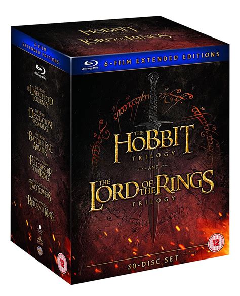 The Hobbit And Lord Of The Rings Trilogy Extended Edition Blu Ray