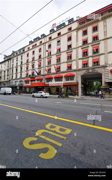 Bristol hotel, Geneva, Switzerland Stock Photo - Alamy