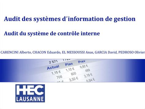 Ppt Audit Des Syst Mes Dinformation De Gestion Audit Du Syst Me De