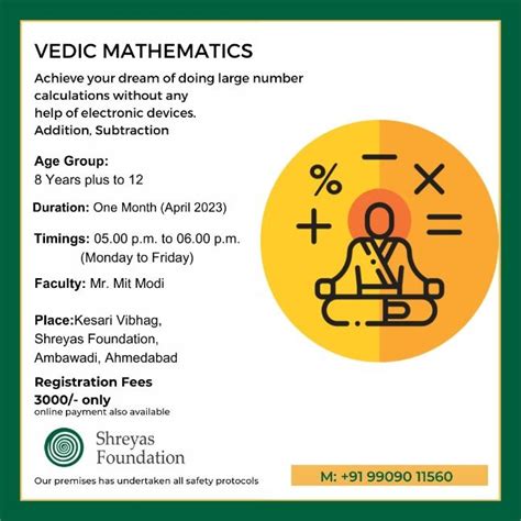 Vedic Mathematics Creative Yatra