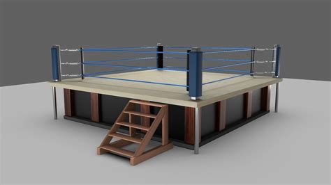 3D Model WWE Ring Wrestling Ring VR AR Low Poly CGTrader