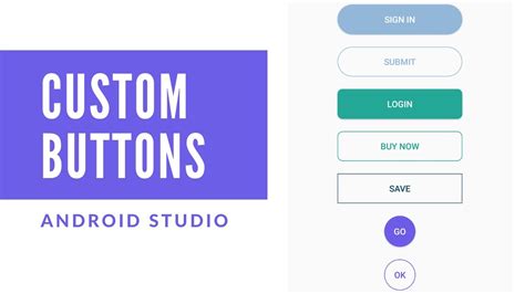 Custom Buttons In Android Using Android Studio Images