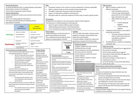 Aqa Gcse Biology 9 1 B6 Triple Science Revision Summary Sheets Teaching Resources