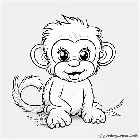 Girl Monkey Drawing For Kids