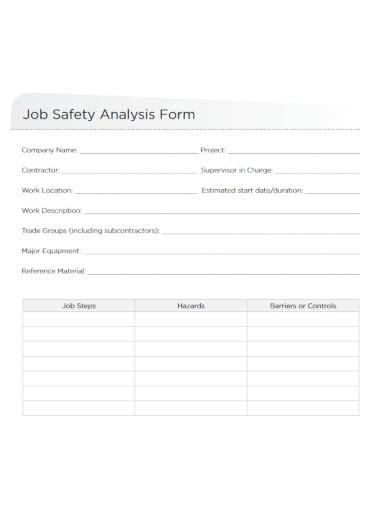 Job Safety Analysis Jsa Form ≡ Fill Out Printable Pdf 41 Off