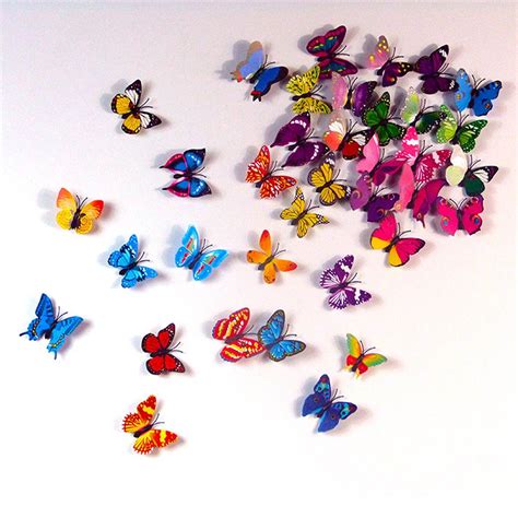 1pcs Pvc 3d Butterfly Fridge Magnets Refrigerator Magnets Wall Stickers