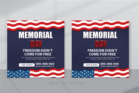 Memorial Day Social Media Template Graphic By Vmsit · Creative Fabrica