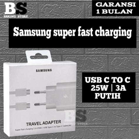 Jual Charger Samsung Type C 25w Super Fast Charging Original A54 A23