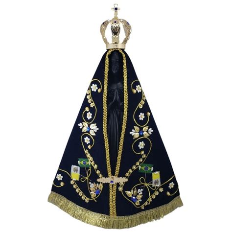 Imagem Nossa Senhora Aparecida Replica 43cm Manto Coroa Re No Elo7 A