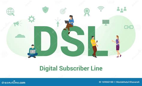 Dsl Digital Subscriber Line Acronym Technology Concept Background