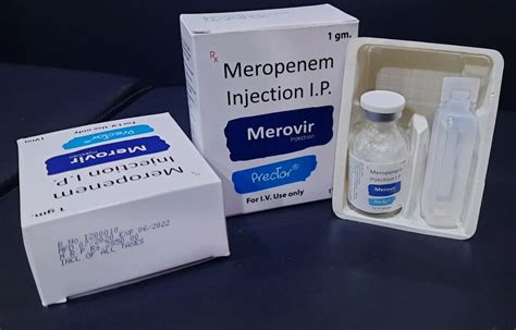 Merovir Meropenem Gm Injection For Iv Use Only Treatment Skin