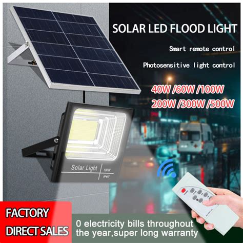 Spot Direct Sales Solar Lights 40W 60W 100W 200W 300W 500W IP67 Street