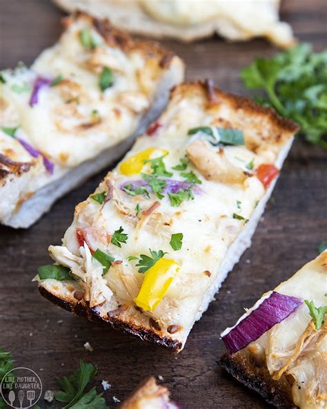 Chicken Alfredo French Bread Pizza Like Mother Like Daughter