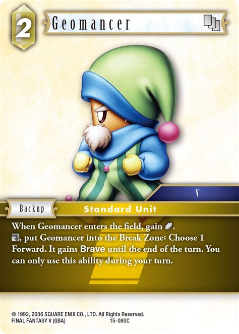 Geomancer Crystal Dominion Final Fantasy Tcg