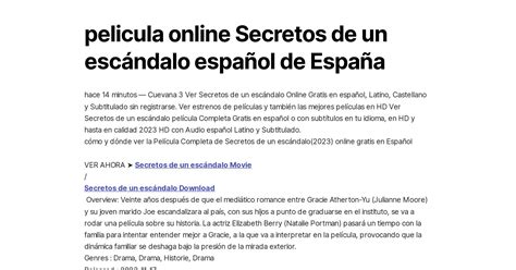 pelicula online Secretos de un escándalo español de España