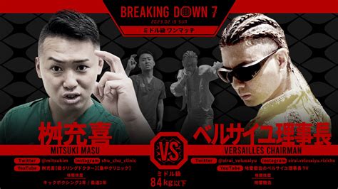 Breakingdown ブレイキングダウン On Twitter ／ Breakingdown7 対戦カード発表📣 🥊ミドル級