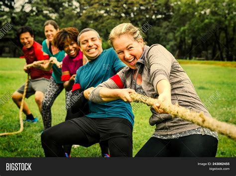 Team Competing Tug War Image And Photo Free Trial Bigstock