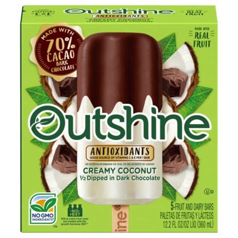 Outshine® Creamy Coconut 1 2 Dipped In Dark Chocolate Fruit And Dairy