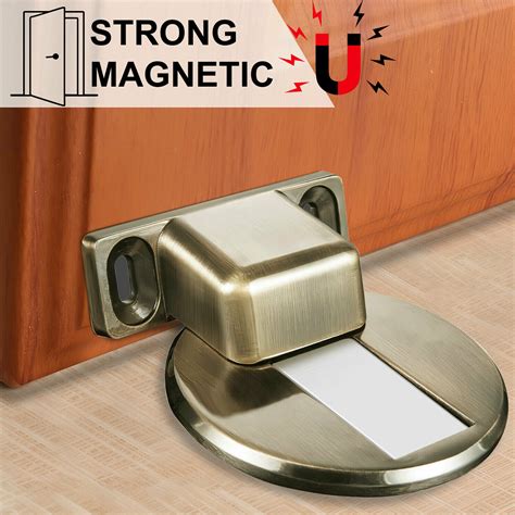 Stainless Steel Strong Magnetic Door Stop Floor Mount Self Adhesive