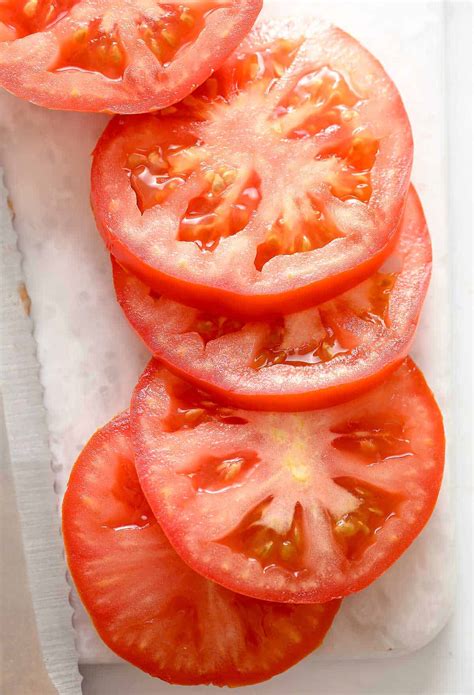 Into Thin Slices Cutting Tomatoes