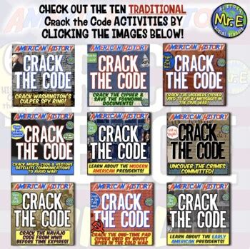 American History Crack the Code Escape Room Bundle | 10 Resources!