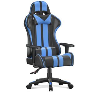 Bigzzia Gaming Chair Ergonomic Office Chair High Back Leather Adjustab ...