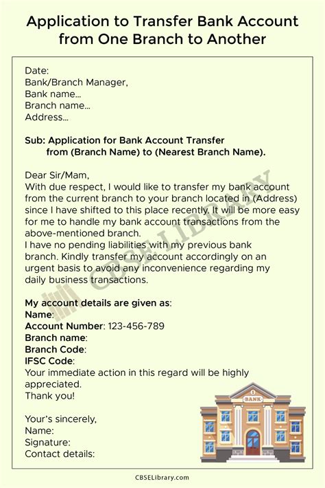 Bank Account Transfer Letter How To Write Bank Account Transfer