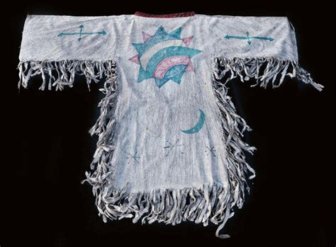 Important Native American Ghost Dance shirt, approx. 44” in length and 16” width at the shoulders. T