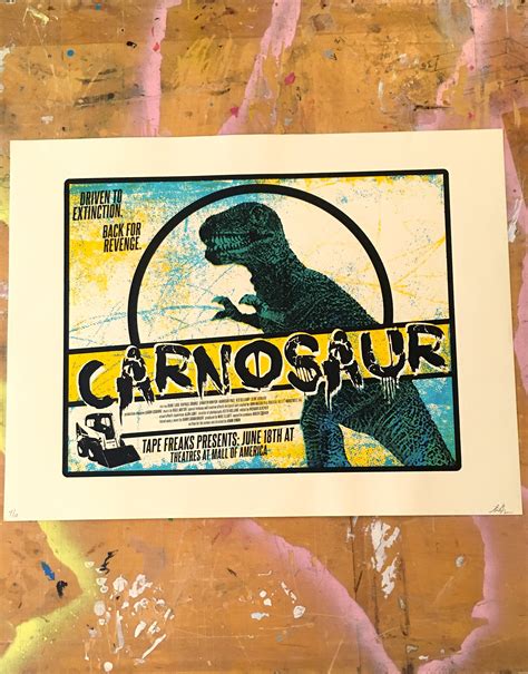 CARNOSAUR SCREENPRINT POSTER — TIM MONSTERS!