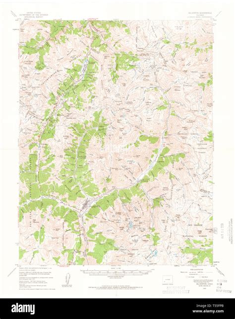 Silverton colorado map Cut Out Stock Images & Pictures - Alamy